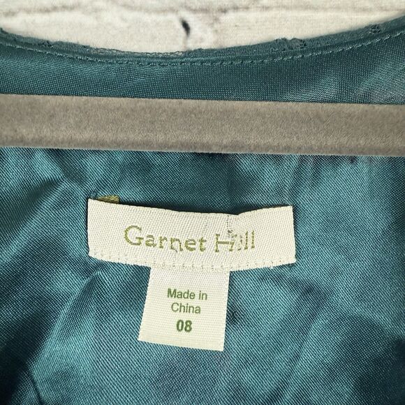 Garnet Hill Bohème Easy Lace Dress in Teal Green Bishop Sleeve 8 - Picture 7 of 15